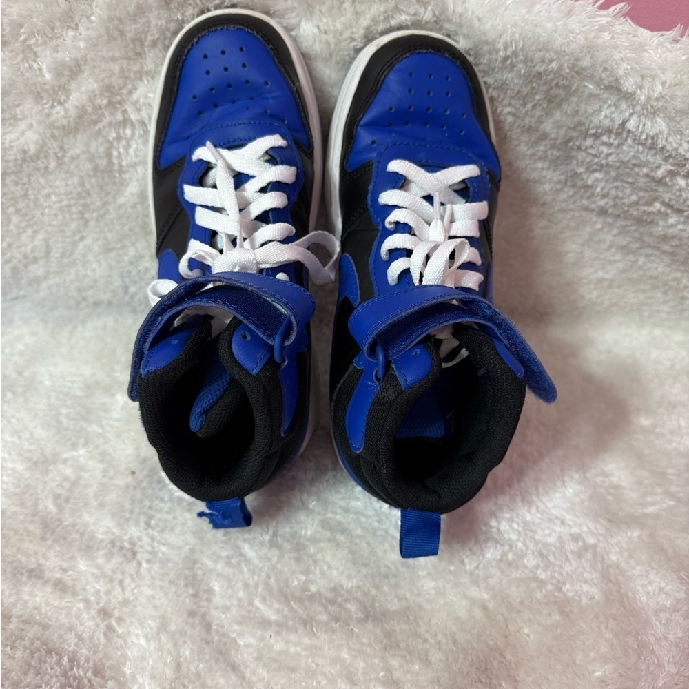 Nike Kids Size 3.5Y DM8872-001 Blue Black White Sneakers - Picture 3 of 7